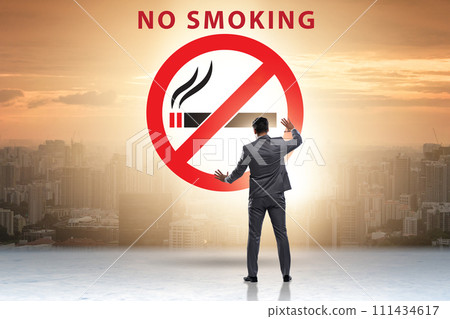 Anti smoking concept with antismoking logo 111434617