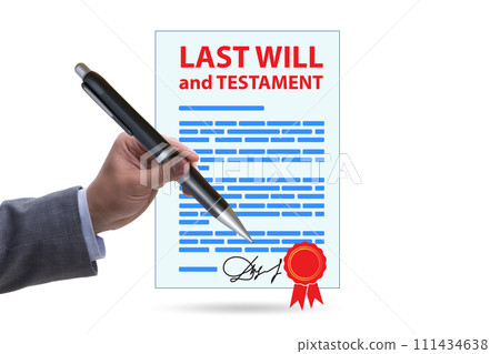 Last will and testament legal concept Last will and testament legal concept 111434638