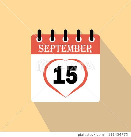 Icon calendar day - 15 September Icon calendar day - 15 September 111434775