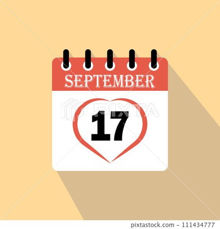 Icon calendar day - 17 September Icon calendar day - 17 September 111434777