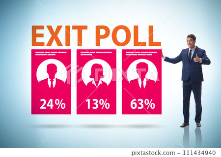 Exit poll concept for elections 111434940