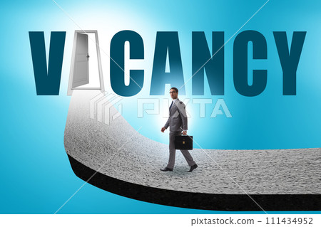 Vacancy concept with road leading to open door Vacancy concept with road leading to open door 111434952