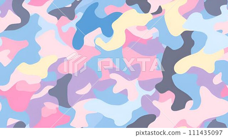 Pastel colored camouflage pattern Pastel colored camouflage pattern 111435097