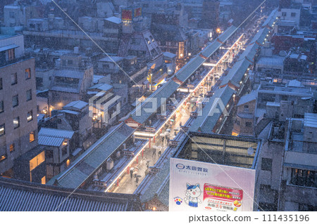 [東京]淺草雪景/2024年2月5日東京大雪 111435196