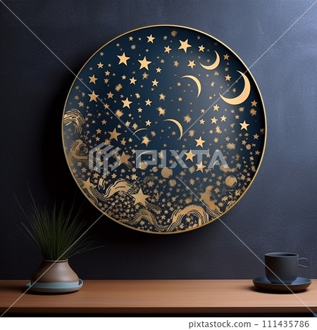 AI-generated content. Astonishing Wallpaper: Starry Silhouette 111435786