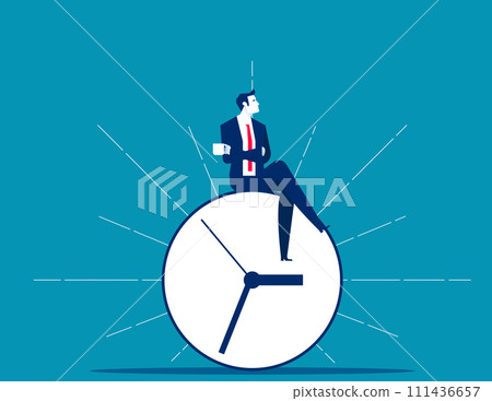Businessman plan their schedule. Prioritise vector concept Businessman plan their schedule. Prioritise vector concept 111436657