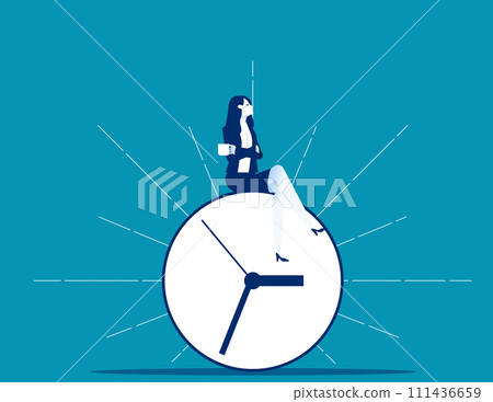 Businessman plan their schedule. Prioritise vector concept 111436659