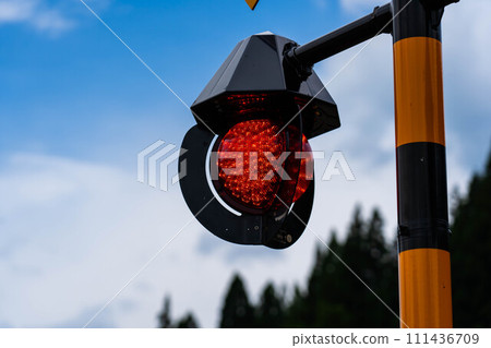 Railway crossing in the mountain village ~ Alarm ~ Railway crossing in the mountain village ~ Alarm ~ 111436709