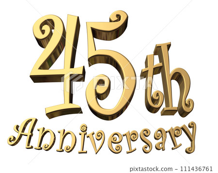 3DCG characters "45th Anniversary/45th anniversary" gold, gold 111436761
