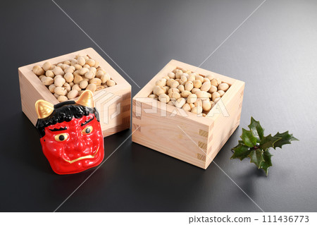 Setsubun Soybeans in a square Setsubun Soybeans in a square 111436773