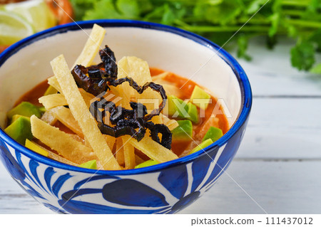 Mexican cuisine Sopa de Tortilla (Sopa Azteca) 111437012