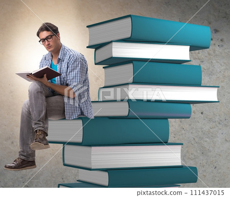 Young male student in education concept Young male student in education concept 111437015