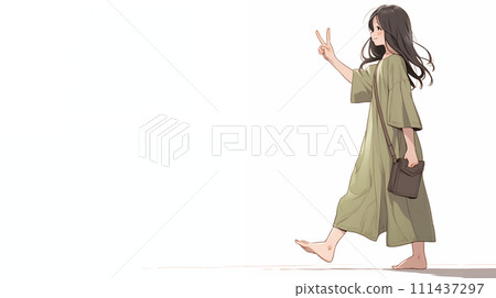 Women walking Women walking 111437297
