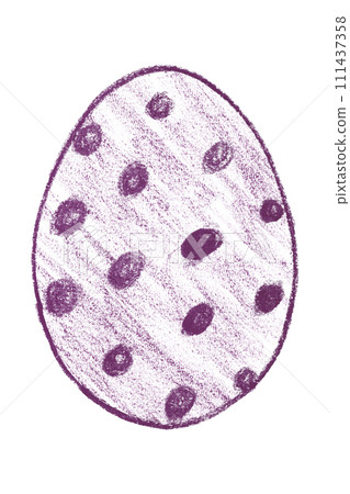 Draw dark purple Easter eggs isolated on a white background. Draw dark purple Easter eggs isolated on a white background. 111437358