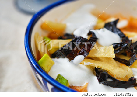 墨西哥菜 Sopa de Tortilla (Sopa Azteca) 墨西哥菜 Sopa de Tortilla (Sopa Azteca) 111438822