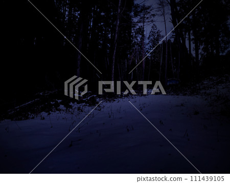 昏暗的雪山小路 111439105