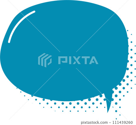 Pop art polka dots halftone Colorful pastel blue color speech bubble balloon icon sticker memo keyword planner text box banner, flat png transparent element design 111439260