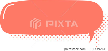 Pop art polka dots halftone Colorful pastel orange color speech bubble balloon icon sticker memo keyword planner text box banner, flat png transparent element design 111439261
