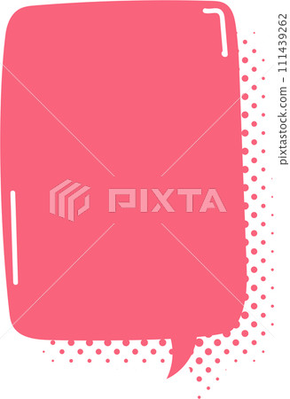 Pop art polka dots halftone Colorful pastel pink color speech bubble balloon icon sticker memo keyword planner text box banner, flat png transparent element design 111439262