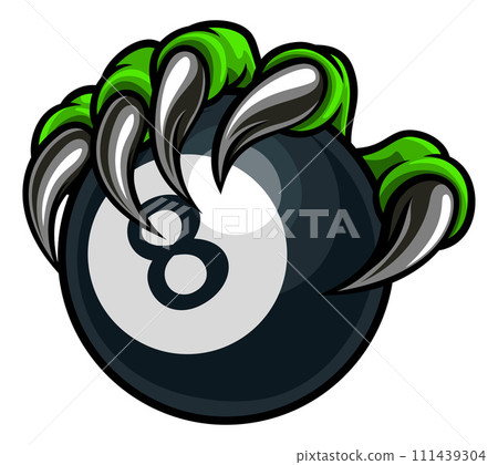 Pool Billiards Ball Monster Hand Claws Talons 111439304