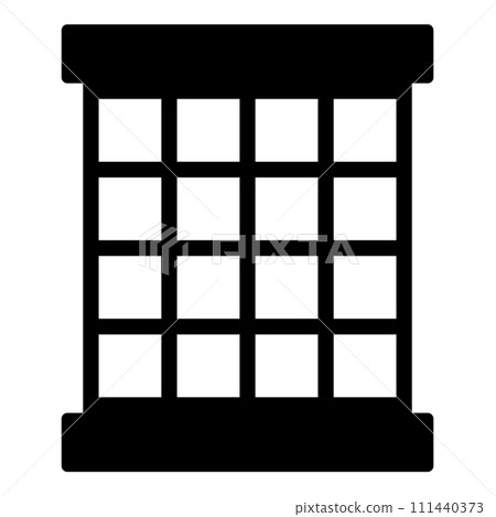 Prisoner window grid grate prison jail concept icon black color vector illustration image flat style Prisoner window grid grate prison jail concept icon black color vector illustration image flat style 111440373