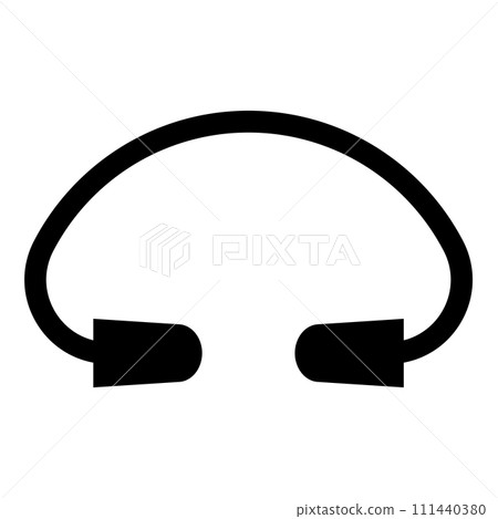 Earplug ear plug protection device icon black color vector illustration image flat style 111440380