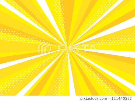 Background material of concentrated lines with dots, yellow 111440552