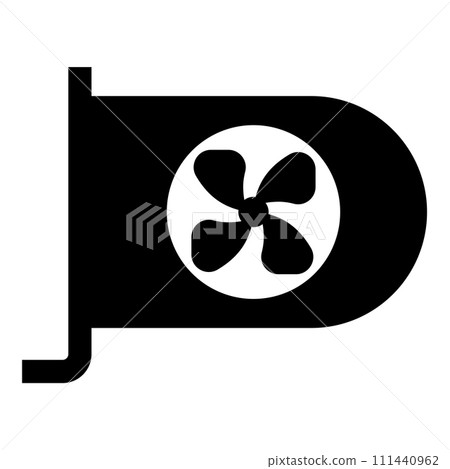 Graphic card GPU PC personal computer hardware components icon black color vector illustration image flat style Graphic card GPU PC personal computer hardware components icon black color vector illustration image flat style 111440962