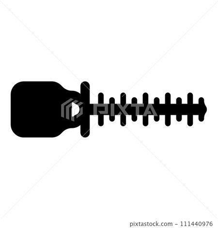Bush cutter trimmer for bushes mowing hedge garden work concept icon black color vector illustration image flat style Bush cutter trimmer for bushes mowing hedge garden work concept icon black color vector illustration image flat style 111440976
