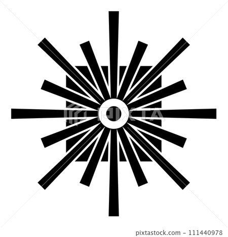 Optic connector port fiber cable laser beam icon black color vector illustration image flat style Optic connector port fiber cable laser beam icon black color vector illustration image flat style 111440978