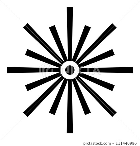 Laser optic beam flash sparks linear ray lighting icon black color vector illustration image flat style 111440980