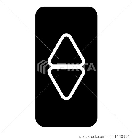 lift button elevator panel up and down each floor with arrow choice icon black color vector illustration image flat style 111440995