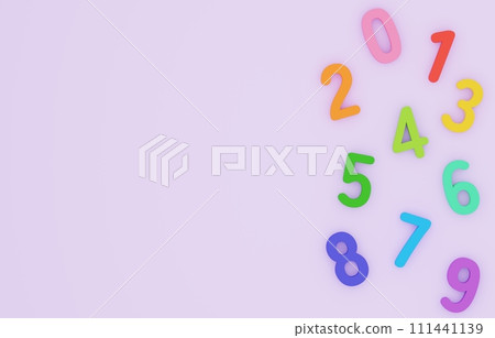 3D background material_number_purple 3D background material_number_purple 111441139