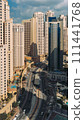Vertical photo background of road tower JBR beach residence Dubai UAE 111441768