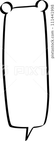 Animal pet bear Black and white color speech bubble balloon, icon sticker memo keyword planner text box banner, flat png transparent element design 111441998