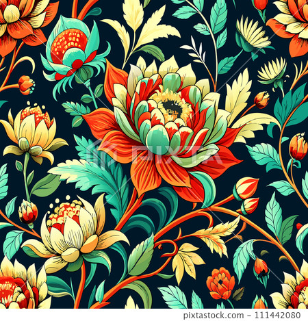 pattern with flowers 111442080