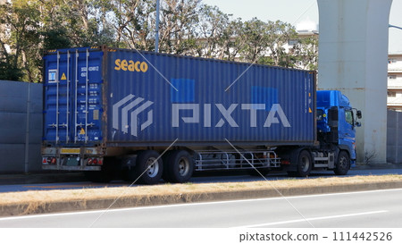 Trailer truck image 111442526