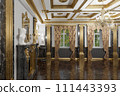 3d rendering of the hall in classical style 111443393
