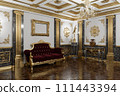 3d rendering of the hall in classical style 111443394