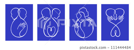 Love, feelings, a couple of people in an embrace Love, feelings, a couple of people in an embrace 111444484