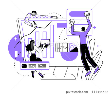 Team of developers are working on a business task Team of developers are working on a business task 111444486