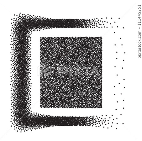 Abstract Dotted Square Pattern in Black and White Vector 111445251