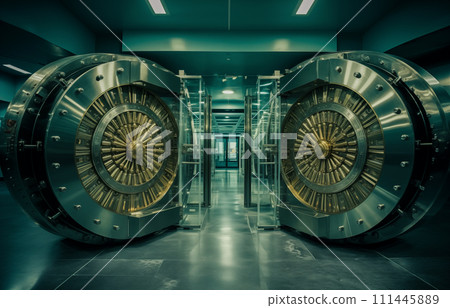 AI-generated content. impenetrable bank security vault for valuable luxury items and safe deposits at the bunker 111445889