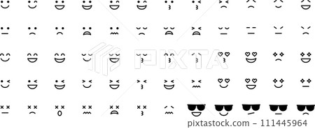 facial expression mark set 111445964