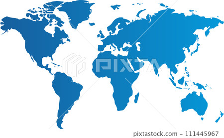World map gradation 111445967