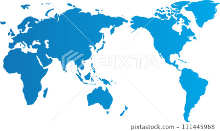 World map (centered on Japan) gradation World map (centered on Japan) gradation 111445968