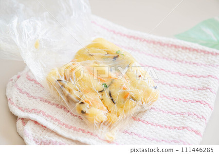 Easy potato salad made with a plastic bag Easy potato salad made with a plastic bag 111446285