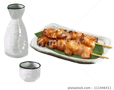 Yakitori (sauce) with choshi and choko 111446411