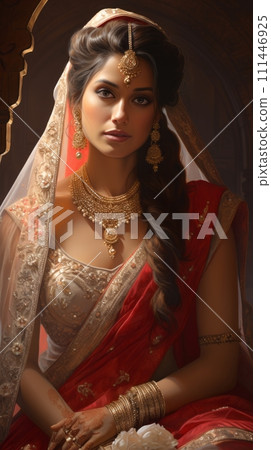 Beautiful young Indian bride Beautiful young Indian bride 111446925