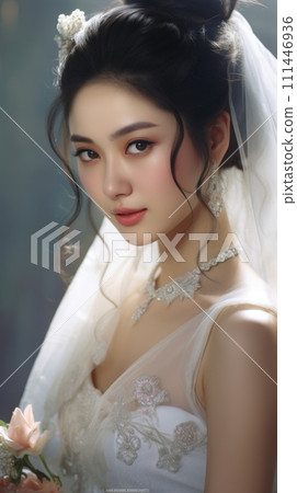 Beautiful young Asian bride Beautiful young Asian bride 111446936